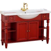 Тумба под раковину Migliore Kantri 120 Бордовая арт-26729 — фото 1, Тумбы под раковину