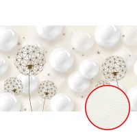 Фреска Ortograf 3D 33484 Фактура флок FLK Флизелин (4,3*2,7) Белый, Цветы/Абстракция арт-33484 (флок FLK) — фото 1, Фрески