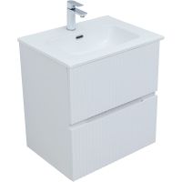 Тумба под раковину Aquanet Джейн 60 подвесная Белая матовая арт-313284 — фото 2, Тумбы под раковину