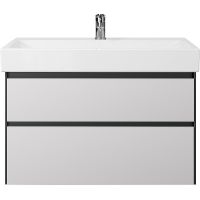 Тумба под раковину Creto Amelia 80 подвесная Антрацит Белый матовый арт-14-1078G — фото 1, Тумбы под раковину