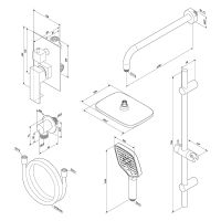 Душевая система Damixa Gala Хром арт-953530000 — фото 10, Встраиваемые душевые комплекты