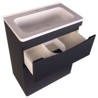 Тумба под раковину Style Line Бергамо 60 Черная антискрейтч арт-СС-00002308 — фото 2, Тумбы под раковину