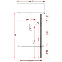 Консоль под раковину Artceram Vogue 44 Белая матовая арт-ACA058 05 — фото 6, Консоли для раковины
