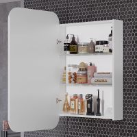 Зеркальный шкаф Opadiris Элеганс 60 с подсветкой Белый матовый арт-00-00006871 — фото 3, Зеркальные шкафы в ванную