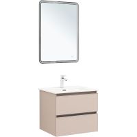 Тумба под раковину Aquanet Вега 60 подвесная Бежевая арт-329583 — фото 8, Тумбы под раковину