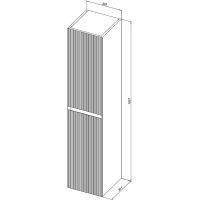 Шкаф пенал Aquanet Альтера 34 подвесной Белый матовый арт-337158 — фото 8, Пеналы для ванной комнаты