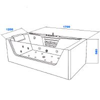 Акриловая ванна Ceruttispa 170x120 10351 с гидромассажем арт-C-478A — фото 13, Акриловые ванны