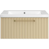 Тумба с раковиной Brevita Alicante 80 подвесная Капучино арт-УТ000015786 — фото 2, Тумбы с раковиной