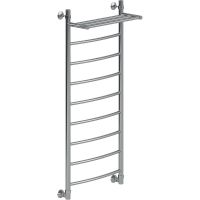 Водяной полотенцесушитель Ника Arc с полкой Хром арт-ЛД ВП 120/40 — фото 1, Водяные полотенцесушители