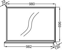 Зеркало Jacob Delafon Vivienne 100 Дуб табак арт-EB1598-E52 — фото 3, Зеркала в ванную комнату
