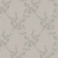 Обои Zambaiti Parati Satin Flowers IV Винил на флизелине (0,53*10,05) Серый/Белый/Бирюзовый, Цветы/Ромб арт-Z66829 — фото 1, Обои для стен
