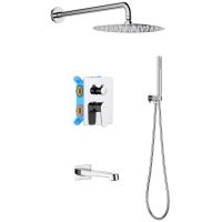 Душевая система Aquatek Оберон Хром арт-AQ1273CR — фото 1, Встраиваемые душевые комплекты