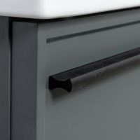 Тумба под раковину La Fenice Elba 90 подвесная Серая матовая арт-FNC-01-ELB-G-90-2 — фото 10, Тумбы под раковину