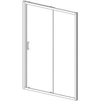 Душевая дверь Vincea Alpha 120 профиль Черный стекло прозрачное арт-VDS-3AL120CLB — фото 4, Раздвижные душевые двери