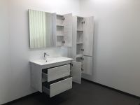 Зеркальный шкаф Comforty Бремен 90 Дуб белый арт-00004142374 — фото 2, Зеркальные шкафы в ванную