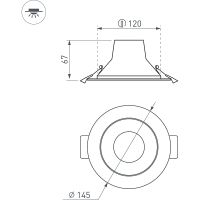 Встраиваемый светильник Arlight Storm Белый арт-032432 — фото 2, Точечные светильники