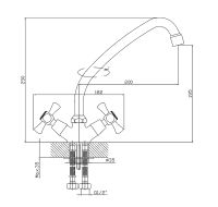Товар: Смеситель для кухни Viko Хром арт-V-1513 - фото 3 Смеситель для кухни Viko Хром арт-V-1513 — фото 3, Смесители для кухни