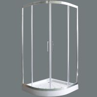 Душевой уголок Ceruttispa Viva 90x90 7707 профиль Хром стекло прозрачное арт-VIVA90 — фото 3, Душевые уголки четверть круга