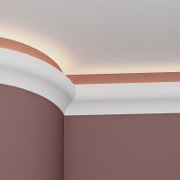 Карниз гибкий Европласт 1.50.228 2000x141x80 мм арт-1.50.228 (гибкий) — фото 2, Карнизы