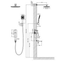 Душевая система Timo Helmi Хром Белая арт-SX-4099/00-16SM — фото 2, Встраиваемые душевые комплекты