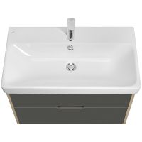 Тумба под раковину Aquaton Оливия 80 подвесная Грей Дуб ойстер арт-1A283101OLUG0 — фото 2, Тумбы под раковину