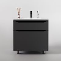 Тумба под раковину Style Line Марелла 80 Люкс Plus Серый матовый антискрейтч арт-СС-00002403 — фото 2, Тумбы под раковину