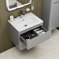 Тумба с раковиной Iddis Edifice 60 подвесная Светло-серая арт-EDI60L0i95K — фото 6, Тумбы с раковиной