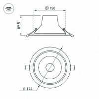 Встраиваемый светильник Arlight Legend Белый арт-027313 — фото 5, Точечные светильники