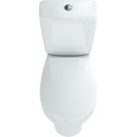 Унитаз компакт Rosa Рим Белый с бачком и сиденьем Микролифт арт-4610119203757 — фото 2, Напольные унитазы