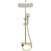 Товар: Душевая система Grossman Pragma Золото брашированное арт-500.K35.03.320 - фото 2 Душевая система Grossman Pragma Золото брашированное арт-500.K35.03.320 — фото 2, Душевые стойки