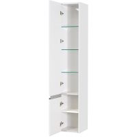 Шкаф пенал Aquaton Капри 30 L подвесной Белый глянцевый арт-1A230503KP01L — фото 2, Пеналы для ванной комнаты