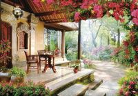 Фреска Ortograf Городской пейзаж 6518 Фактура флок FLK Флизелин (5,4*2,7) Коричневый/Зеленый/Розовый, Город/Пейзаж арт-6518 (флок FLK) — фото 2, Фрески