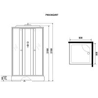 Душевая кабина Niagara Promo 90x90 без гидромассажа арт-P90/26Q/MT — фото 12, Душевые кабины