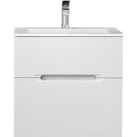 Тумба под раковину Jorno Modul 65 подвесная Белый глянец арт-Mоl.01.62/P/W — фото 1, Тумбы под раковину