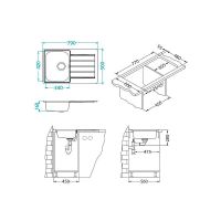 Товар: Кухонная мойка Alveus Line 80 NAT-90 790x500 Натуральная сталь арт-1066750 - фото 3 Кухонная мойка Alveus Line 80 NAT-90 790x500 Натуральная сталь арт-1066750 — фото 3, Кухонные мойки