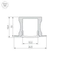 Профиль алюминиевый Arlight встраиваемый Серебристый арт-018243 — фото 3, Профили для светодиодных лент