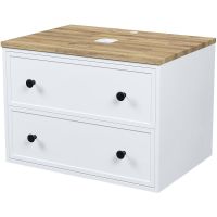 Тумба под раковину Iddis Torr 70 подвесная Белая матовая арт-TOR70WBi95K — фото 2, Тумбы под раковину