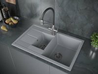 Кухонная мойка Paulmark Flugen 60/1,5 Серый металлик арт-PM237850-GRM — фото 3, Кухонные мойки
