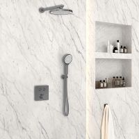 Душевая система Vincea Вороненая сталь арт-VSFW-4212GM — фото 3, Встраиваемые душевые комплекты