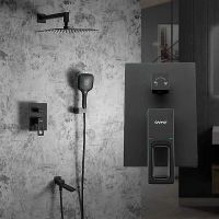 Душевая система Gappo Черная матовая арт-G7117-6 — фото 2, Встраиваемые душевые комплекты