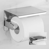 Держатель туалетной бумаги Frap с полкой Хром арт-F502 — фото 8, Держатели туалетной бумаги