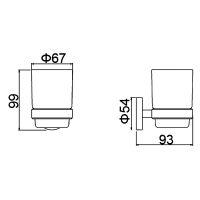 Стакан для зубных щеток Timo Saona Хром арт-13031/00 — фото 2, Стаканы для зубных щеток