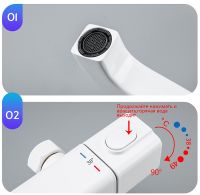 Товар: Душевая система Gappo G91 с термостатом Белая арт-G2491-8 - фото 5 Душевая система Gappo G91 с термостатом Белая арт-G2491-8 — фото 5, Душевые стойки