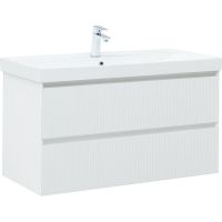 Товар: Тумба под раковину Aquanet Альтера 100 подвесная Белая матовая арт-337157 - фото 1 Тумба под раковину Aquanet Альтера 100 подвесная Белая матовая арт-337157 — фото 1, Тумбы под раковину