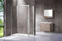 Душевой уголок Vincea Lugano 140х90 профиль Хром стекло прозрачное арт-VSR-1L9014CL-1 — фото 2, Прямоугольные душевые уголки