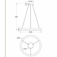 Подвесной светильник Maytoni Modern Saturno Латунь арт-MOD415PL-L45BS4K — фото 5, Подвесные светильники
