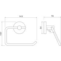 Держатель туалетной бумаги Aquatek Оберон Хром арт-AQ4218CR — фото 2, Держатели туалетной бумаги