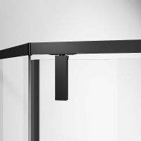Душевой уголок Vincea Slim-N 100x100 профиль Черный стекло прозрачное арт-VSP-4SN100CLB — фото 4, Душевые уголки трапеция