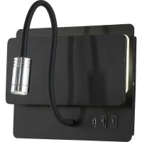 Настенный светильник Crystal Lux Хром Черный арт-CLT 226W250USB BL — фото 1, Бра