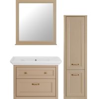 Комплект мебели для ванной ASB-Woodline Толедо 85 Капучино арт-11197+11212+23539 — фото 12, Комплекты мебели для ванной